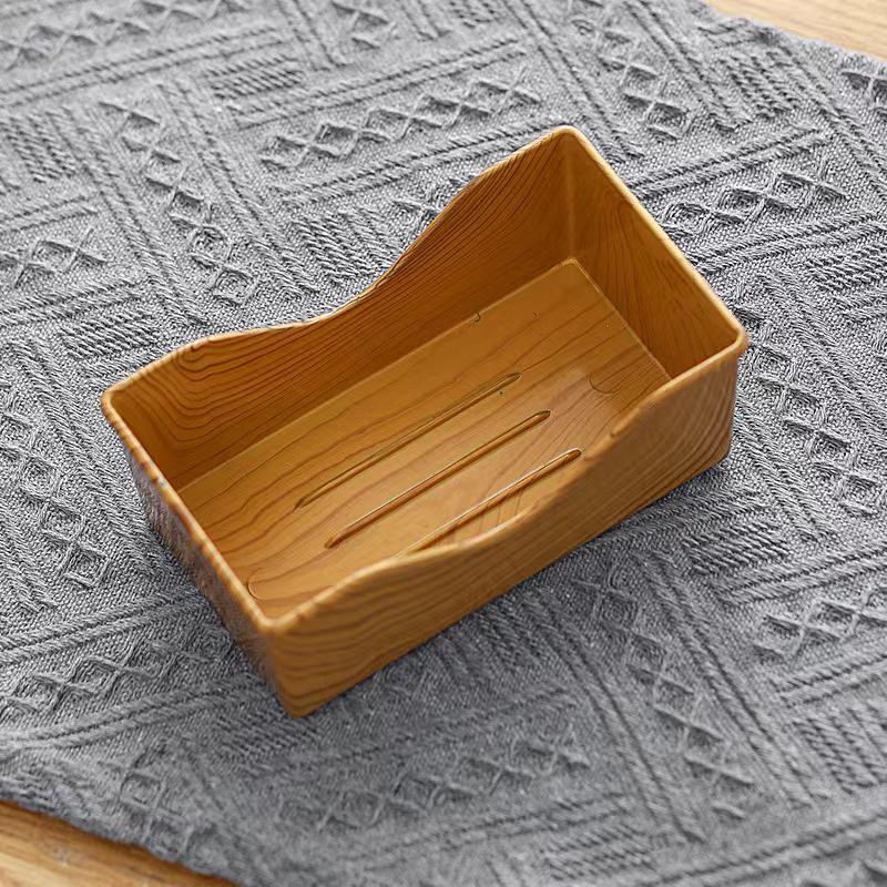Wood Grain Japanese Tray: Bone Dish for Snacks, Fruits, Desserts, and Nut Storage