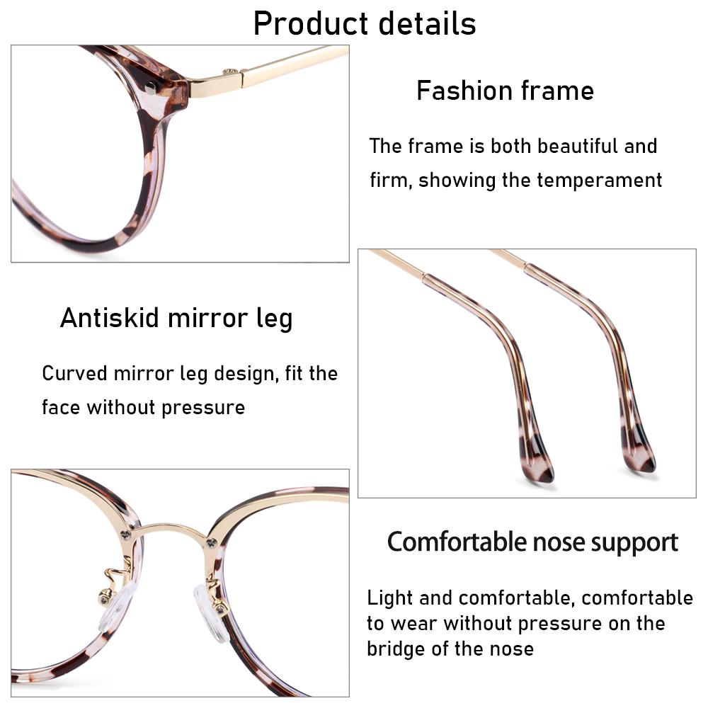 Unisex Vision Care Metal Anti-UV Blue Rays Glasses Eyewear Computer Goggles Eyeglasses