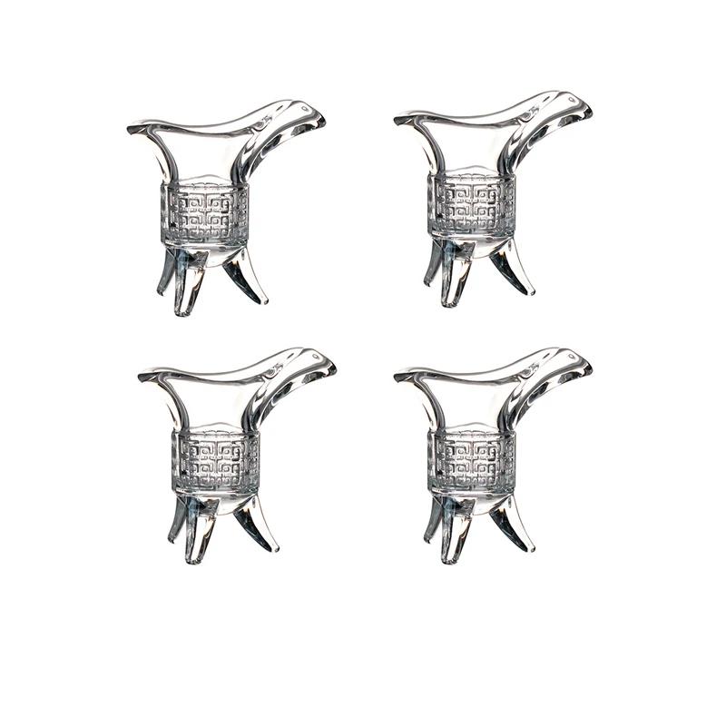 4pcs Sets Ancient Imperial Wine Cups Korean Style Whiskey Glass Glasses Retro Duke Cup Creative Wine Mug Classical Drinkware