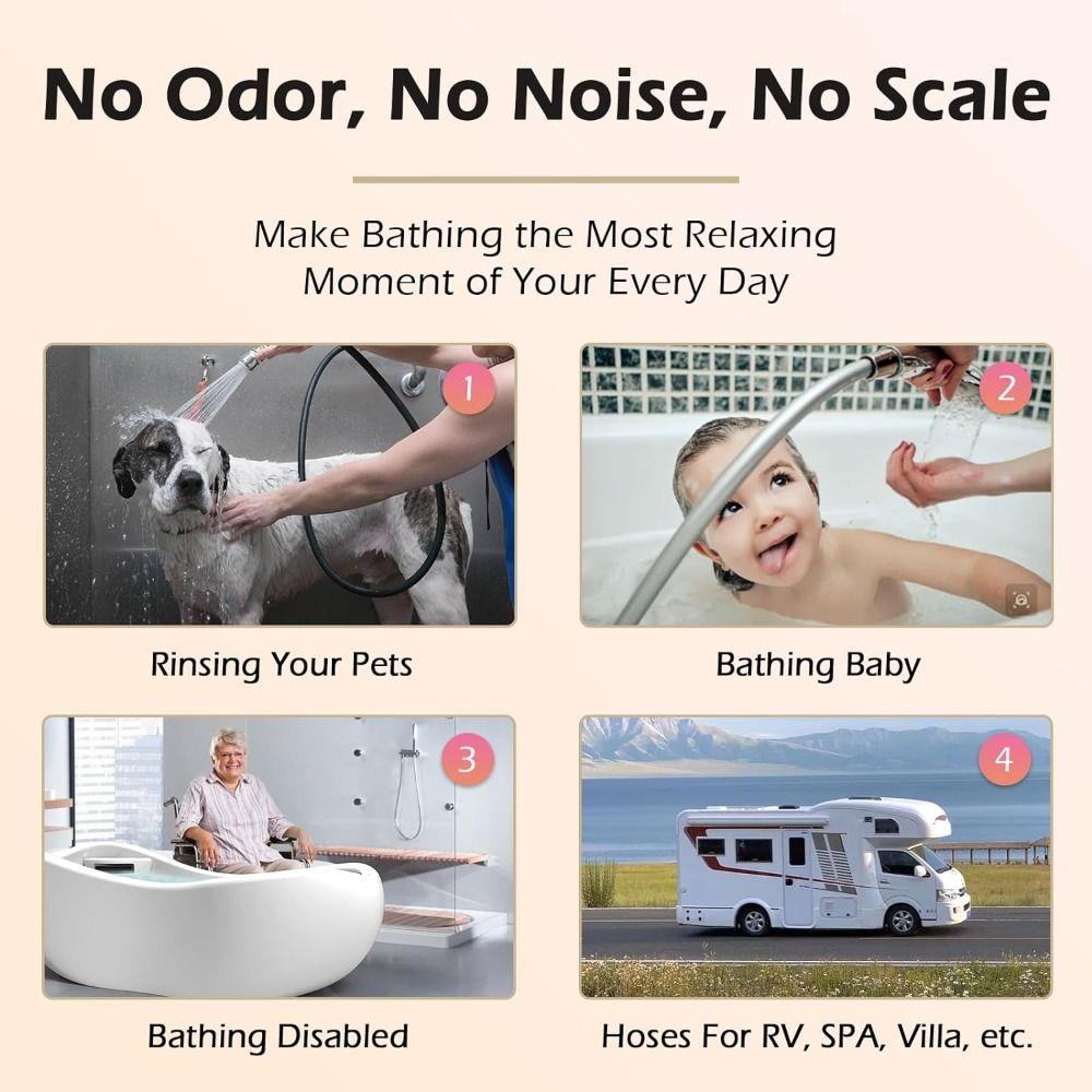 Explosion-proof Handheld Shower Head Hose Silicone Extension Tube Shower Hose Replacement  Home