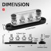 1PC  Bus Bar 12V 150A Mini Power Distribution Block with Cover 4 X 5/16" Posts for Marine Automotive Solar Systems