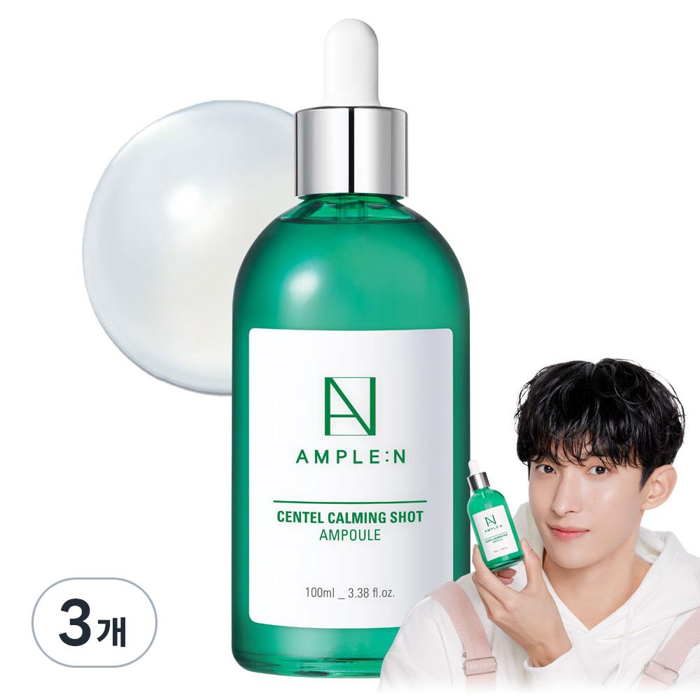 Ample:N Centel Calming Shot Ampoule 100ml Soothing Face Serum Calm Irritated & Sensitive Skin - Redness Relief, Acne Spot Treatment & Moisturizing