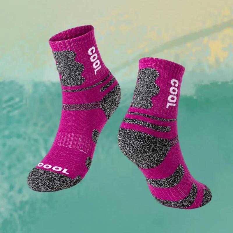3 Pairs/Set Autumn Professional Women's Sports Sock Outdoor Warm Cycling Running Hiking Skiing Thermal Winter Female Crew Socks