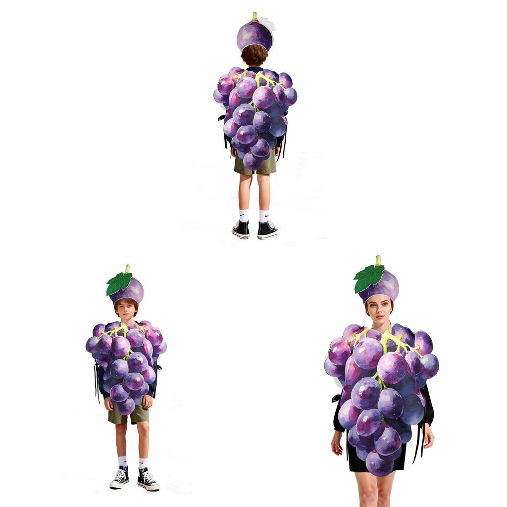 Trauben Kostüm Plüsch Frucht Party Cosplay Für Erwachsene Und Kinder Lustige Bühnenkleidung