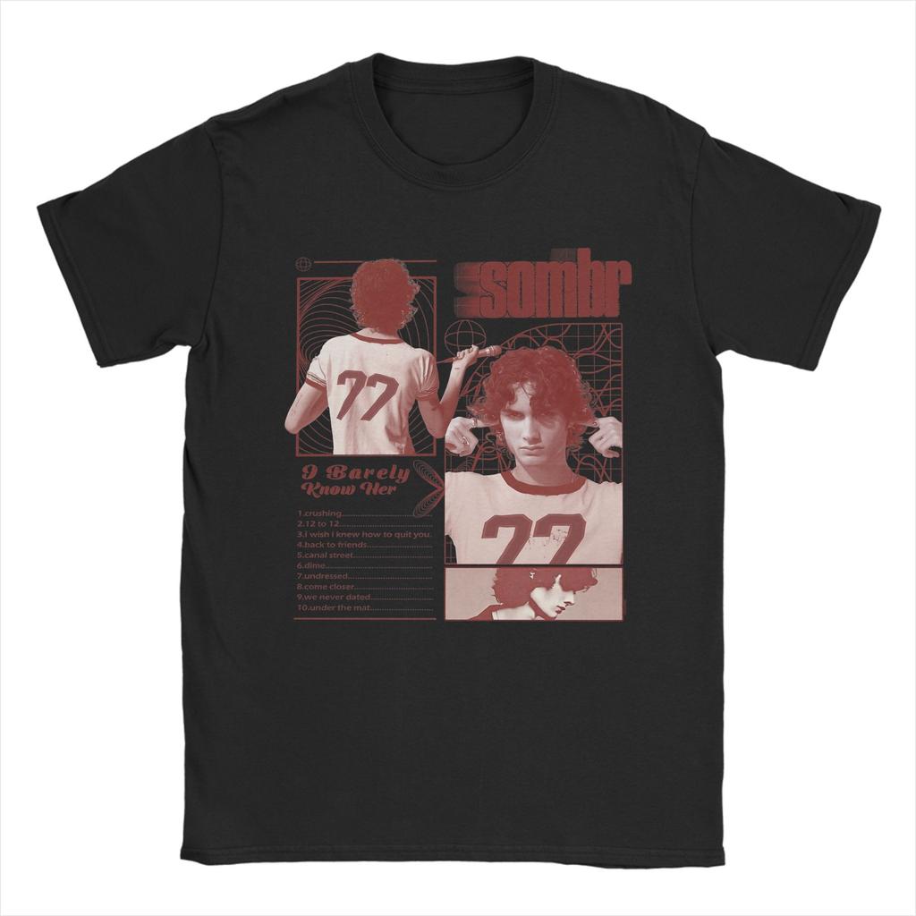 Singer Sombr TShirts for Unisex Funny 100 Cotton Tee Shirt Crewneck Short Sleeve T Shirts Summer Clothes