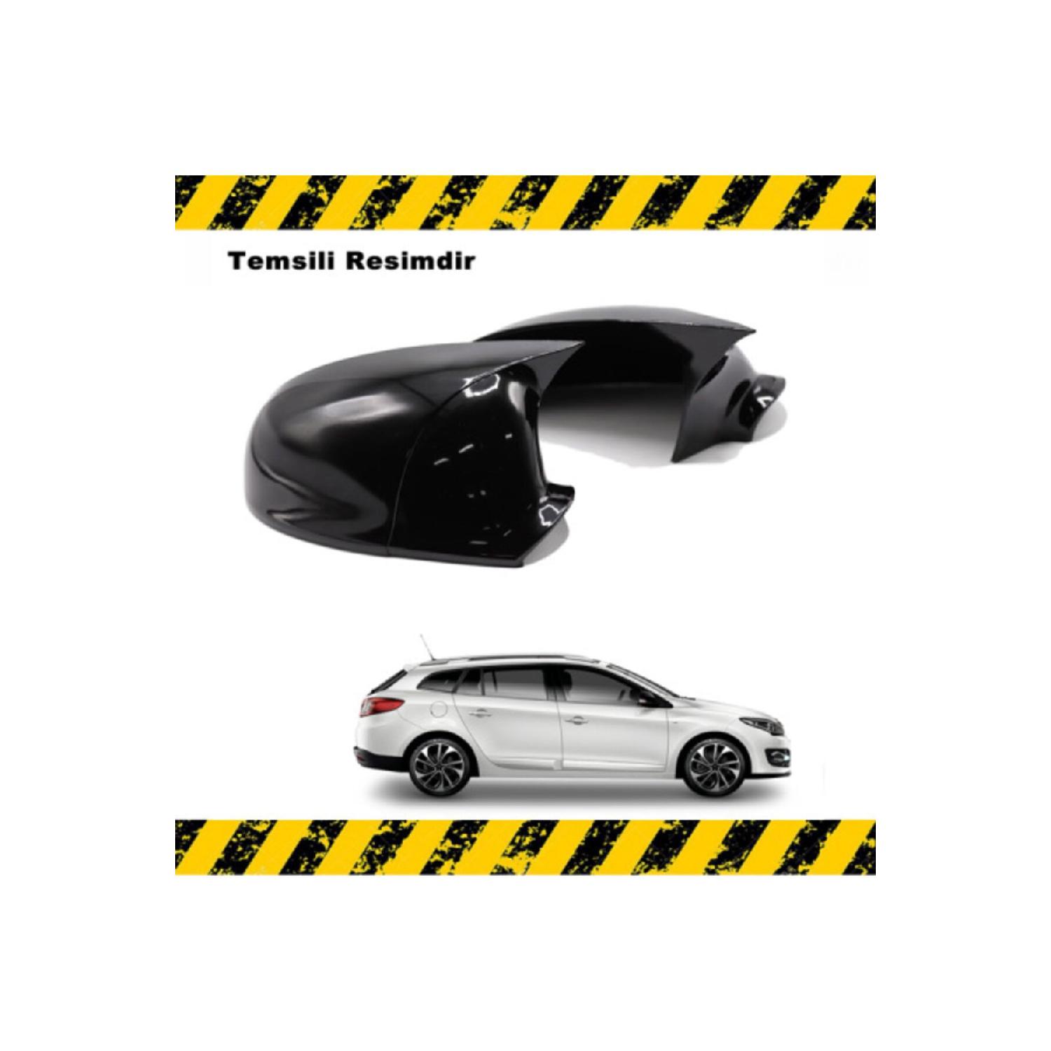 

For Renault Megane 3 Stw Mirror Cover 2009 - 2017 Black Batman Bat -piano Black