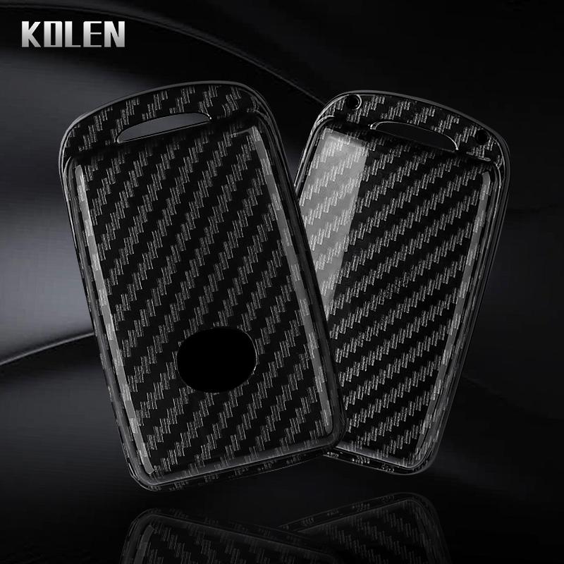 ABS Carbon Fiber Style Car Key Case Cover For Mazda 3 Alexa CX30 CX-4 CX5 CX-5 CX8 CX-8 CX-30 CX9 CX-9 Protected Fob Accessories