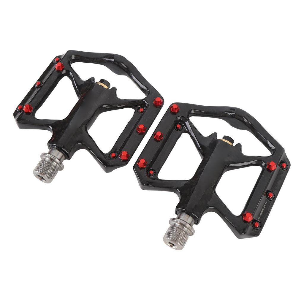 1 Pair Carbon Fiber Pedal Slip Resistant Lightweight Improved Control Cycling Pedals for Mountain Road Riding