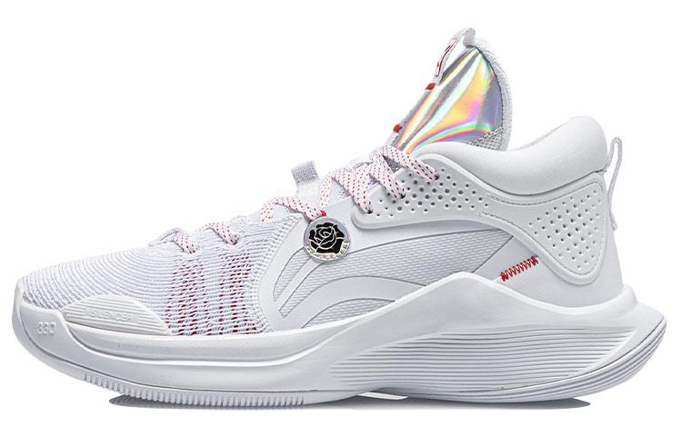 Li Ning SILENCER Basketball Shoes Men s Mid Top Standard White ABPQ049-3 44