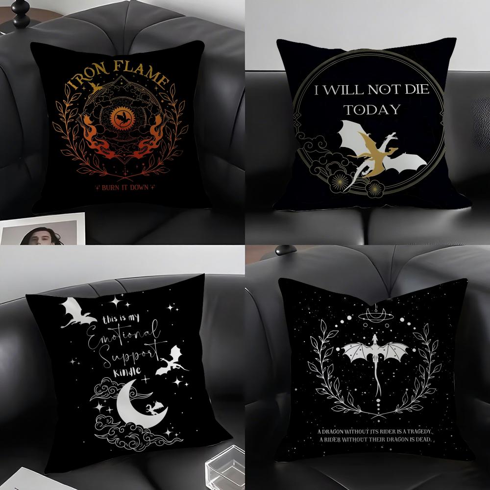 Cartoon WWingS DDragonS Cushion Cover Pillowcase Comfort Sofa Bed Silky Elegant Invisible Zipper Decorative Cushion Cover