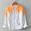 Fashion Shirts Fabric Gradient Pink Blue Gray New Series of Men and Women Matching Colors Casual and Comfortable