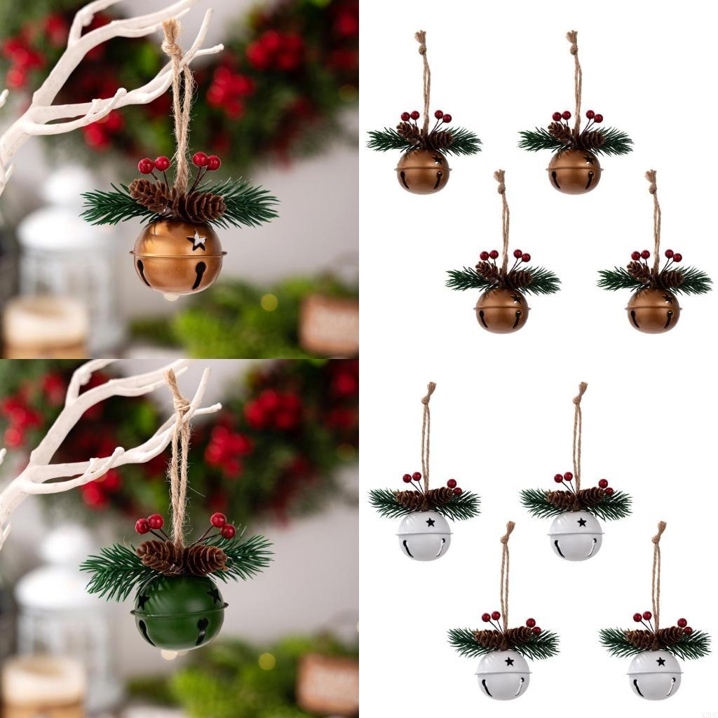 Weatherproof Iron Bells Decorations for Door Window Christmas Tree Decoration X3UC