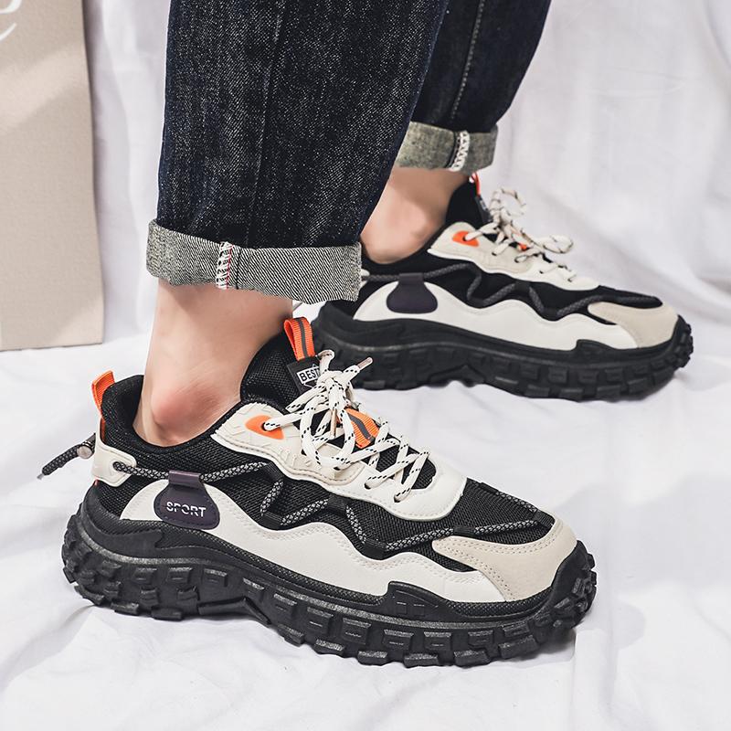 Popular Korean version of dad shoes outdoor casual sports shoes men's fashion trendy shoes men's shoes platform mesh running shoes