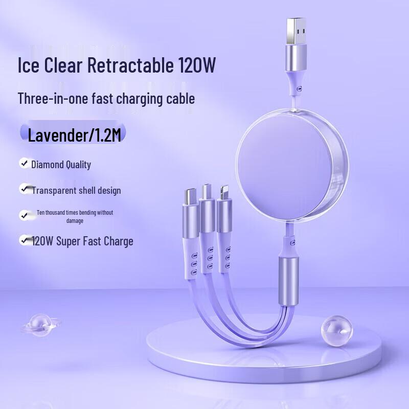 Shizukou Universal 3-in-1 Fast Charging Data Cable