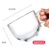 480ml Gold Inlay Edge Glass Salad Bowl Fruit Rice mug Bowls Food Storage Container Lunch Bento Box Decoration Tableware