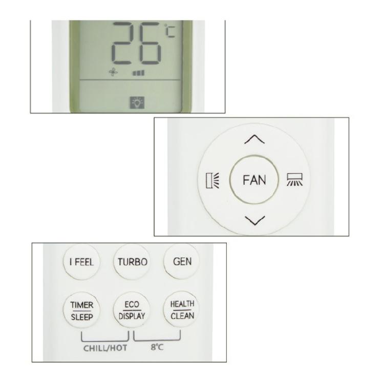 Remote Control Replacement Air Conditioner Remote Control for 002383 Air Conditioner Remote Home Supply Accessories