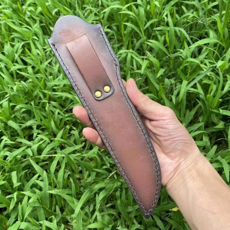 Universal Belt Loop Blade Cover Leather 25.5cm Fixed Cutter Holder for Most Edge Lengths Up To 15.5cm