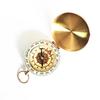 Pure Copper Compass Pocket Watch Vintage Flip Cover Compass Outdoor Hiking Multifunctional with Cover Luminous Compass
