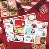 90pcs/10sheets Christmas Stickers Gift Box Wrapping Decoration Paper Label Sticker Name Tag 2025 Merry Christmas Decor New Year