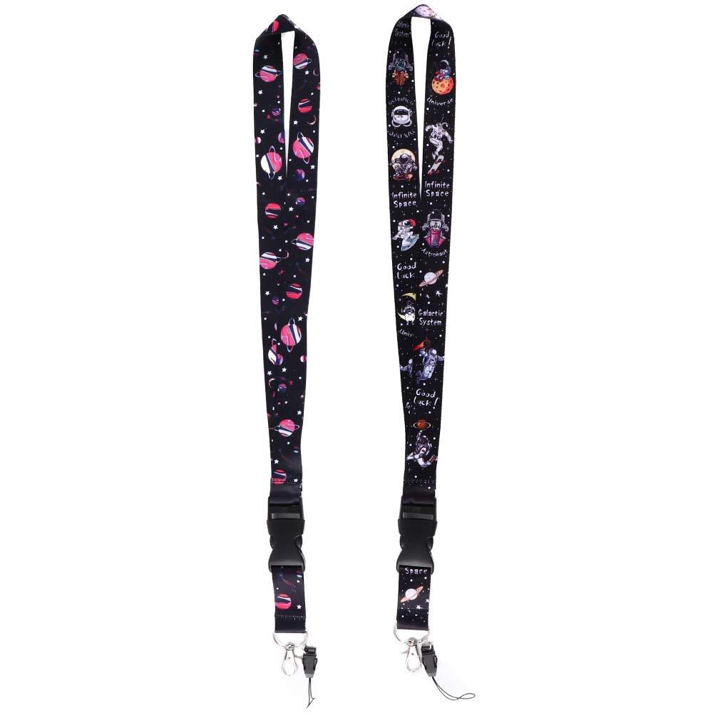 Band Handy-Umhängeband Weltraum Nackenbänder Astronauten Lanyard Sterne Muster Hängeseile