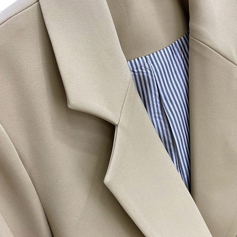 Stil britanic temperament femei Blazer cu mânecă lungă, la modă, la modă, la dublu piept