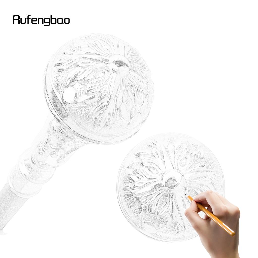 Goldener silberner Luxus-Gehstock mit rundem Griff, modischer Stock für Partys, dekorativer Gehstock, eleganter Gehstock mit Kreuzknauf, 90 cm