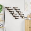 Wall Mounted Wine Rack for 7 Bottles 2 Pcs White Metal