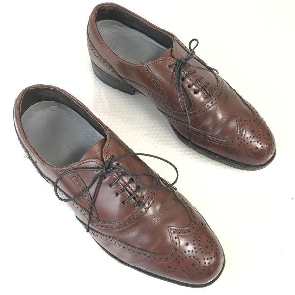 80er-90er Dexter Goodyear Full Brogue Wingtip Schuhe 7M 25cm Braun(GEBRAUCHT)