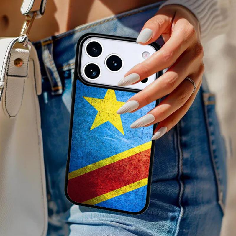 Democratic Republic of Congo Flag Phone Case For iPhone 17 Air 14 15 13 12 Max Cover For Apple 16 16e 11 Pro Max Plus Coque