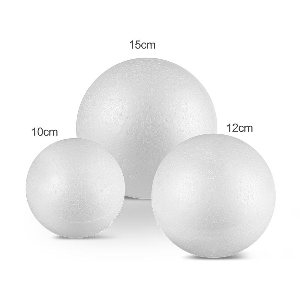 10CM 12CM 15CM Modelling Polystyrene Styrofoam Foam Ball White Craft Ball For DIY Christmas Party Decoration Supplies Gifts Hot