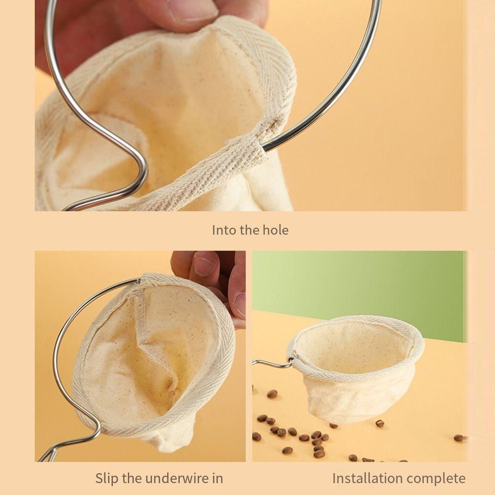 Flannel Cloth Coffee Filter Strainers Reusable Coffee Sock Filter Pour Over Coffee Dripper  Office