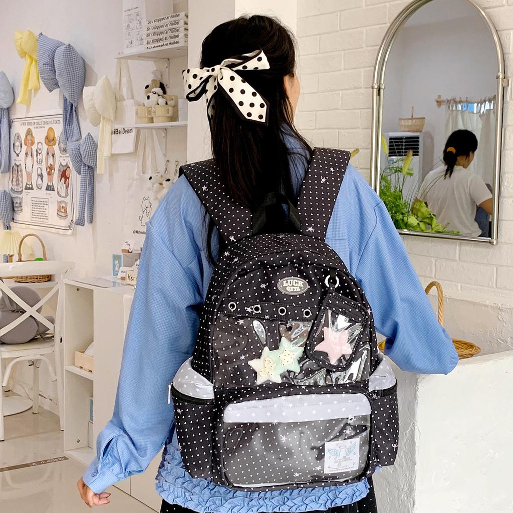 Fashion girl style cute contrasting colors large capacity girl student schoolbag exquisite junior high school high school backpack