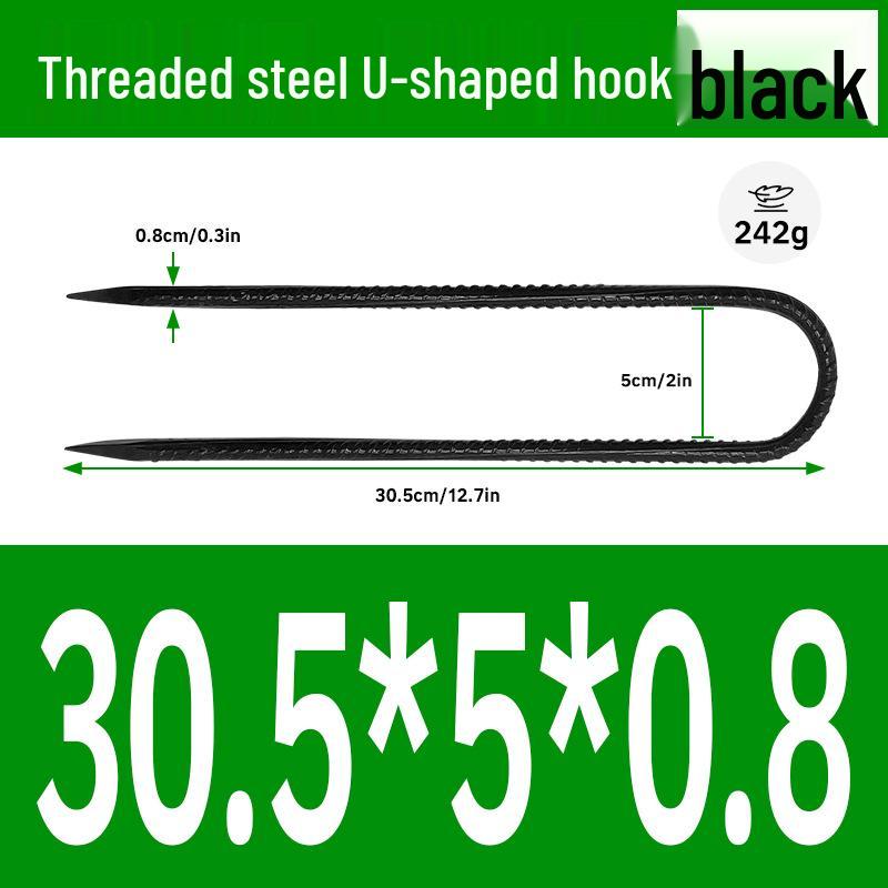 Galvanized U-Shaped Ground Stakes for Orchard Weed Mats & Lawn Fixing