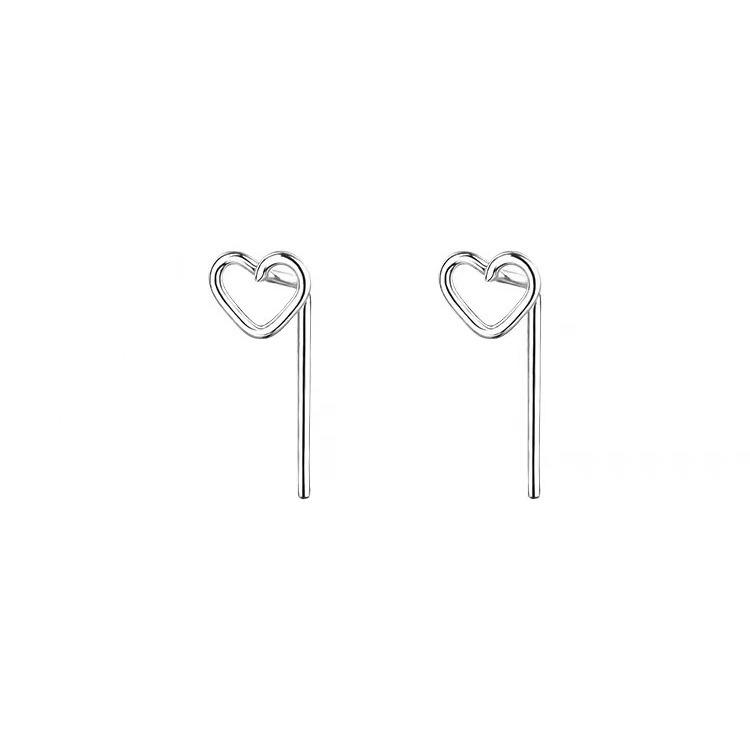 925 Sterling Silver Heart Stud Earrings - New 2022 Summer Style for Women