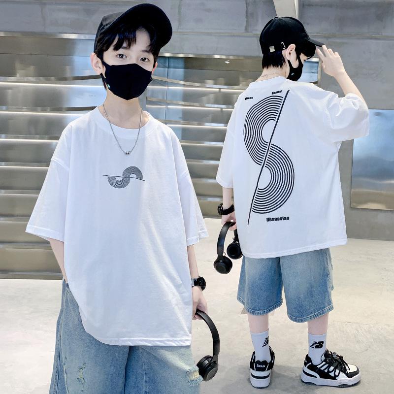 Boys Short Sleeve Cotton T-Shirt - Medium & Large Summer 2026 Collection