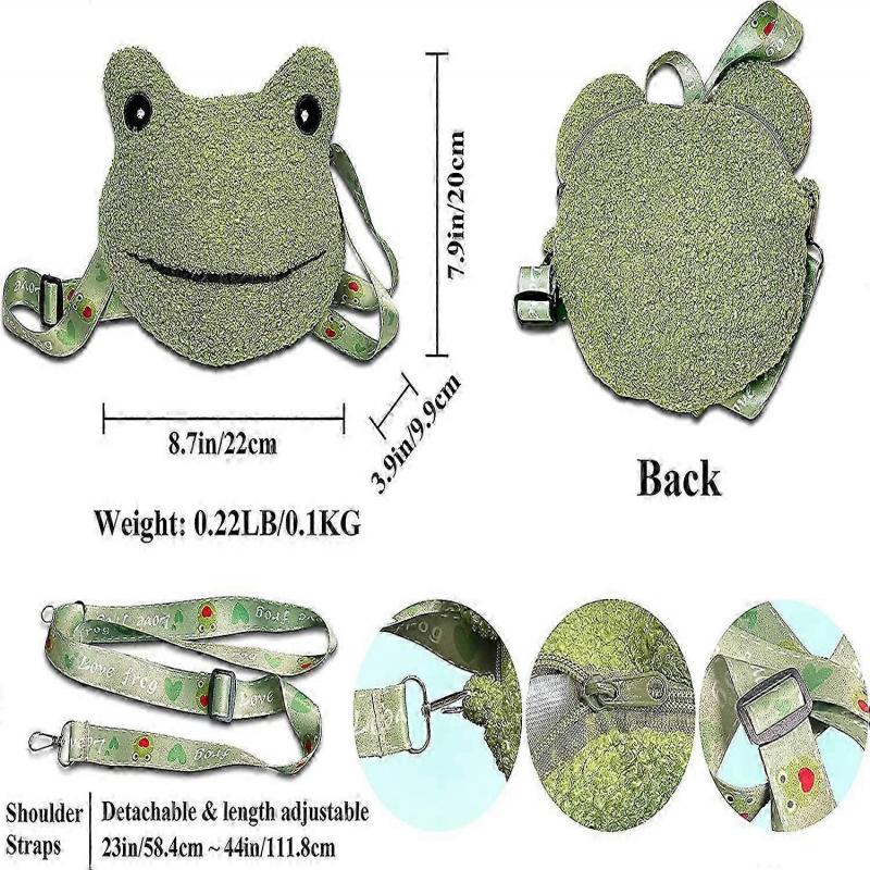 Soft Frog Plush Crossbody Bag for Women Boys and Girls - A Charming Gift for All Ages