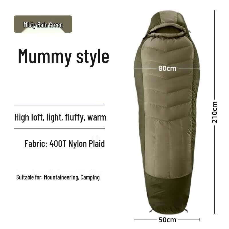 Lishin Adult Mummy Down Sleeping Bag for Camping 700g