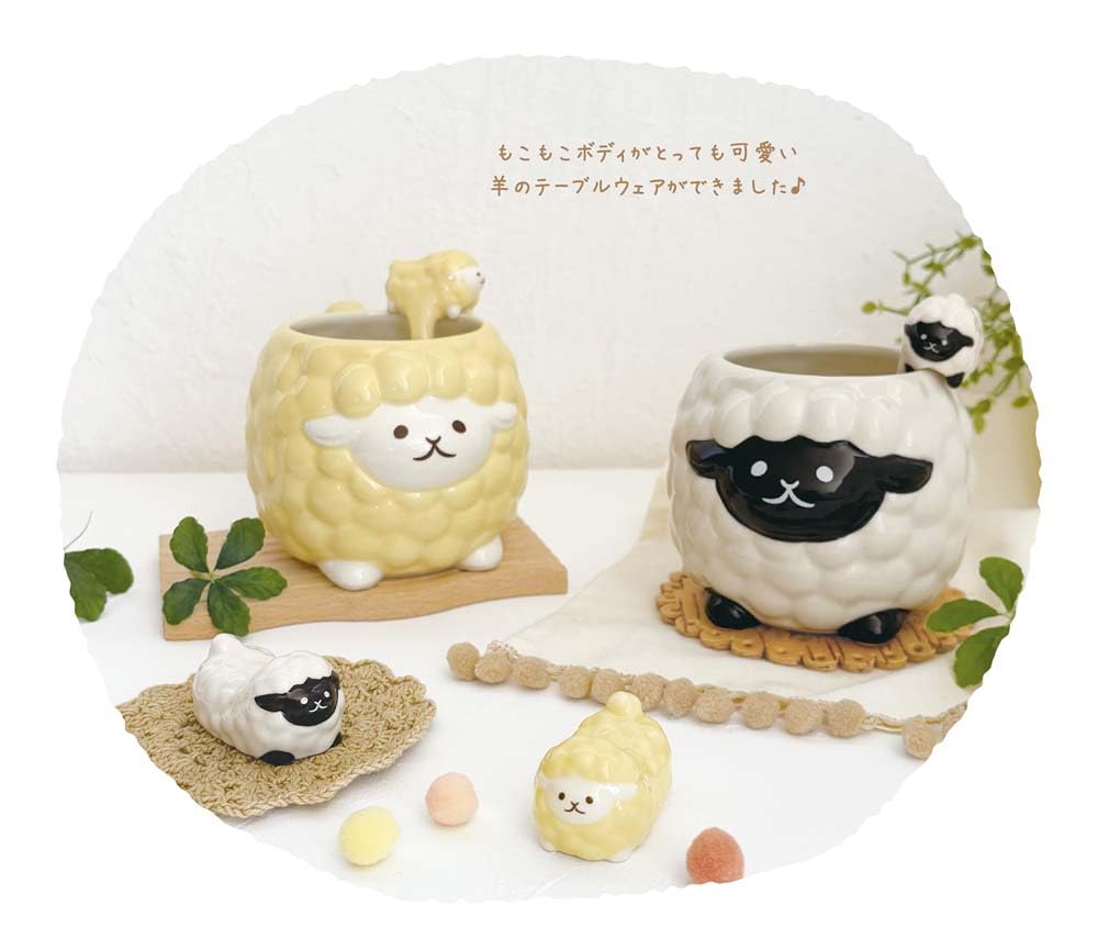 Decore Corporation Merino Sheep Mug, Size: Approx. W4.3 D4.3 H177 MG-29415