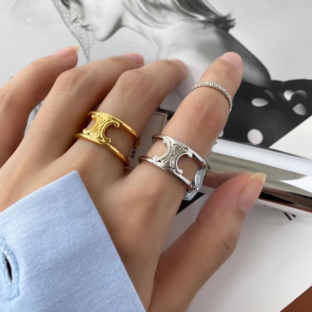 European & American Minimalist Stainless Steel Open Rings - Non-Fading INS Style