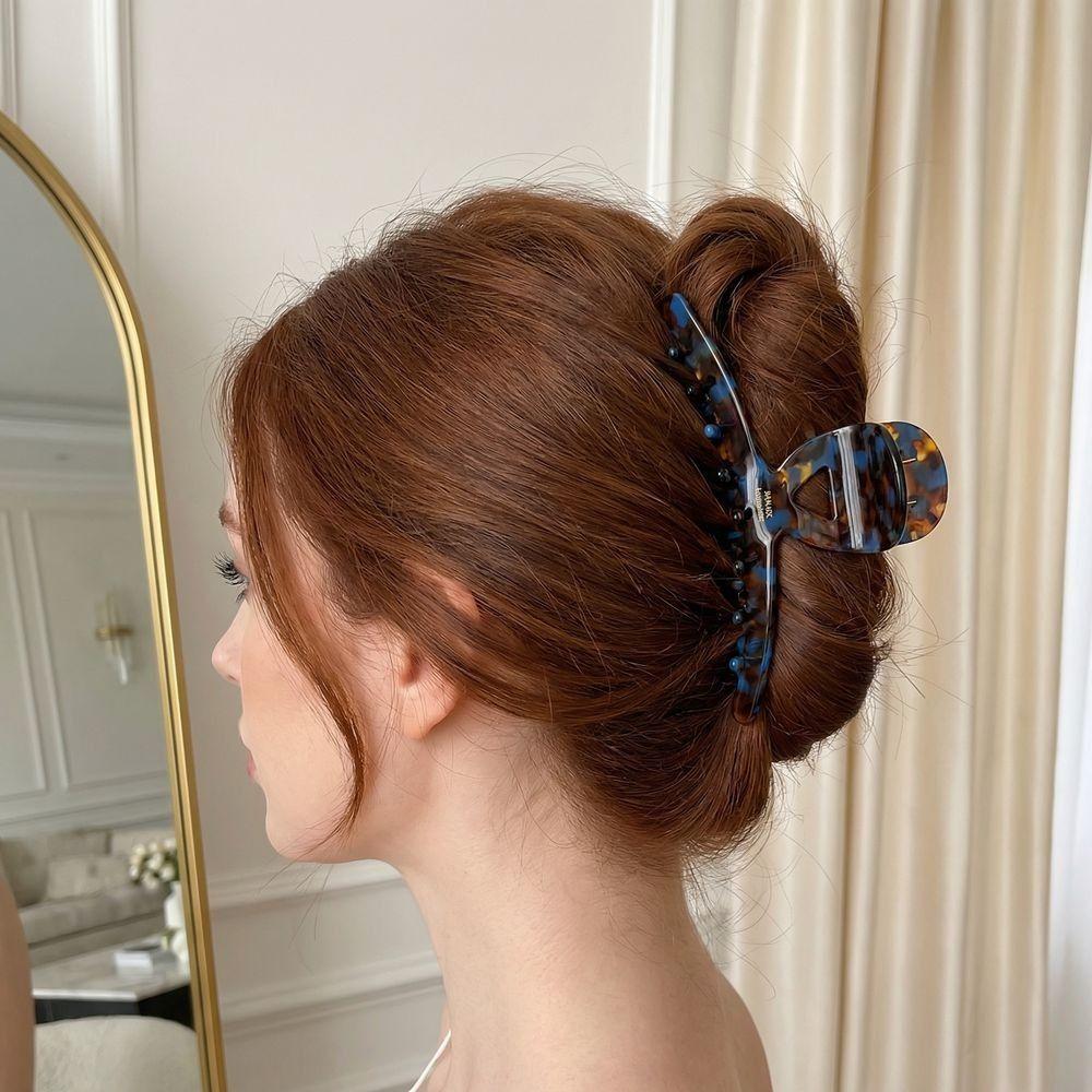 Elegant Acetic Acid Hair Claws Vintage Crab Hairpins Fashion Acetate Large Shark Clip  Girls