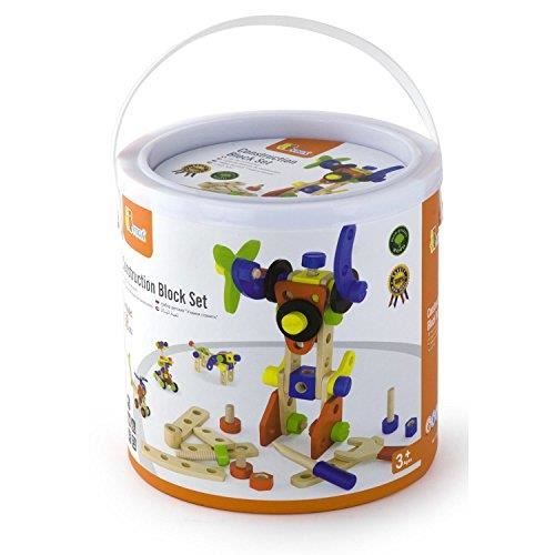 Jeu de Construction Viga Toys 50382 - 68 pcs - Enfant 3 ans - Mixte - Beige - Multicolore
