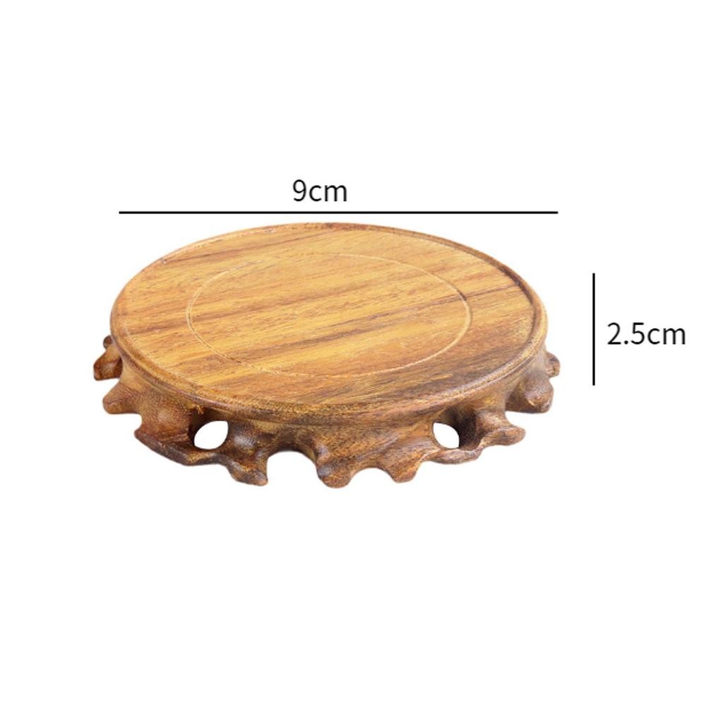 Wooden Base Flower Pot Decorative Base Unique Teapot Base Buddha Statue Stone Base Display Stand Home Office Decoration