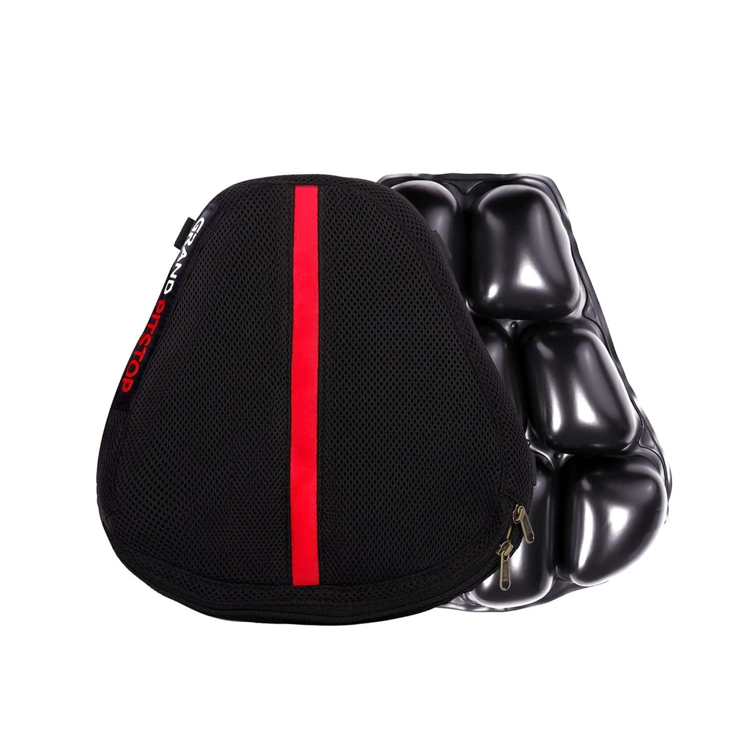 

Inflatable Seat Cushion | Breathable Mesh | Non-Skid Bottom | Multipurpose Air Cushion for Bike, Office Chair, Car | Medical Use