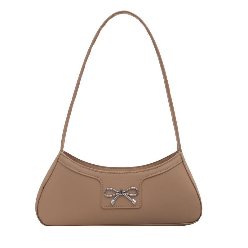 Schleife Damen Tasche Mode PU Schulter Umhängetasche Nischen Design Elegante Unterarmtasche