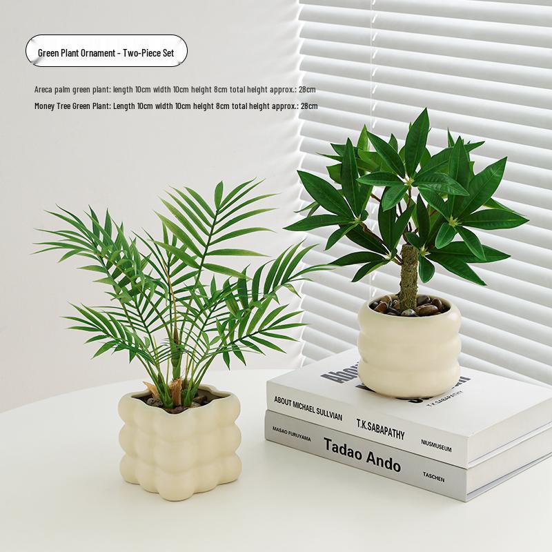 Nordic Indoor Desktop Bonsai: Artificial Green Plants for Office Decoration