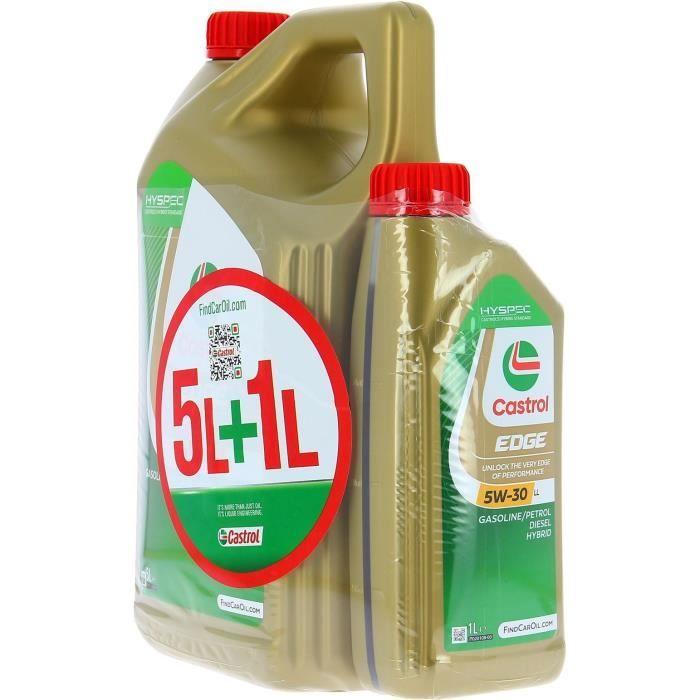 Huile Moteur - CASTROL EDGE - 5W-30 LL - 5L+1L - Offre Spéciale