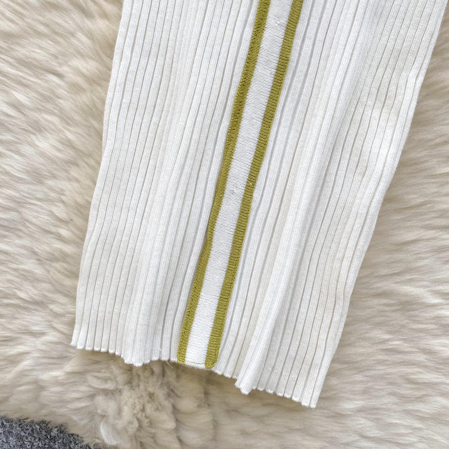 Осень-зима женские трикотажные платья 2024 винтажное лоскутное полосатое длинное — фото 17