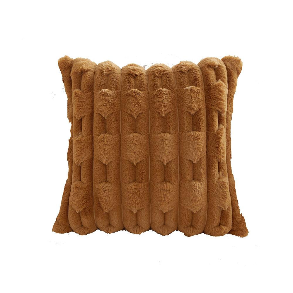 PV Velvet Large Bamboo Pillow Cushion Light Luxury High-end Lumbar Backrest Sofa Cushion