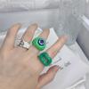 New Personality Punk Geometric Acrylic Square Resin Rings Fashion Jewelry Lips Finger Ring