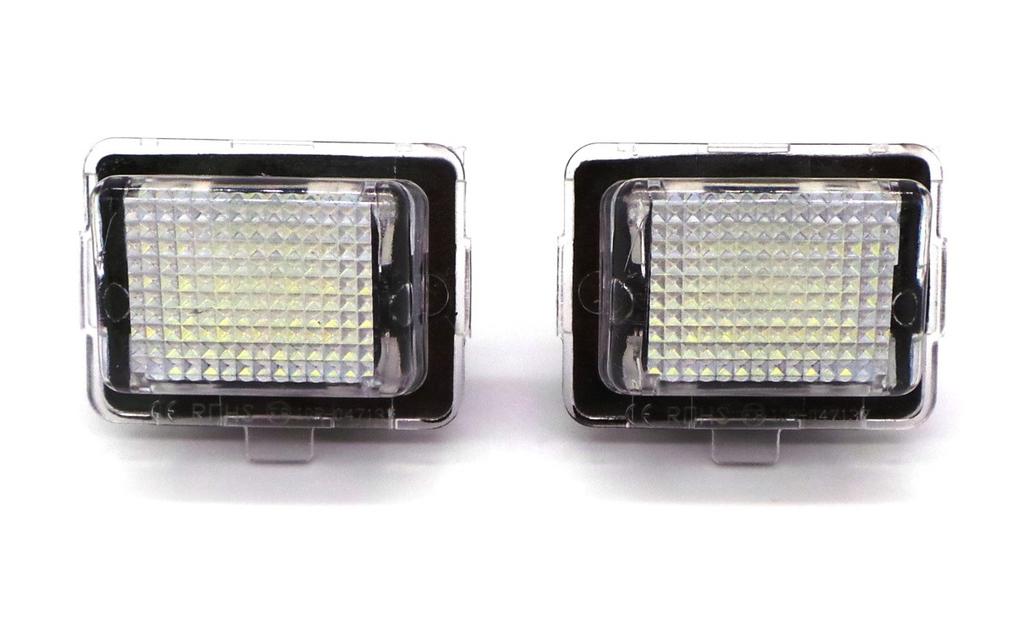 LED License Plate Lamps 2pcs, 12V Compatible with Mercedes, Off-Road
